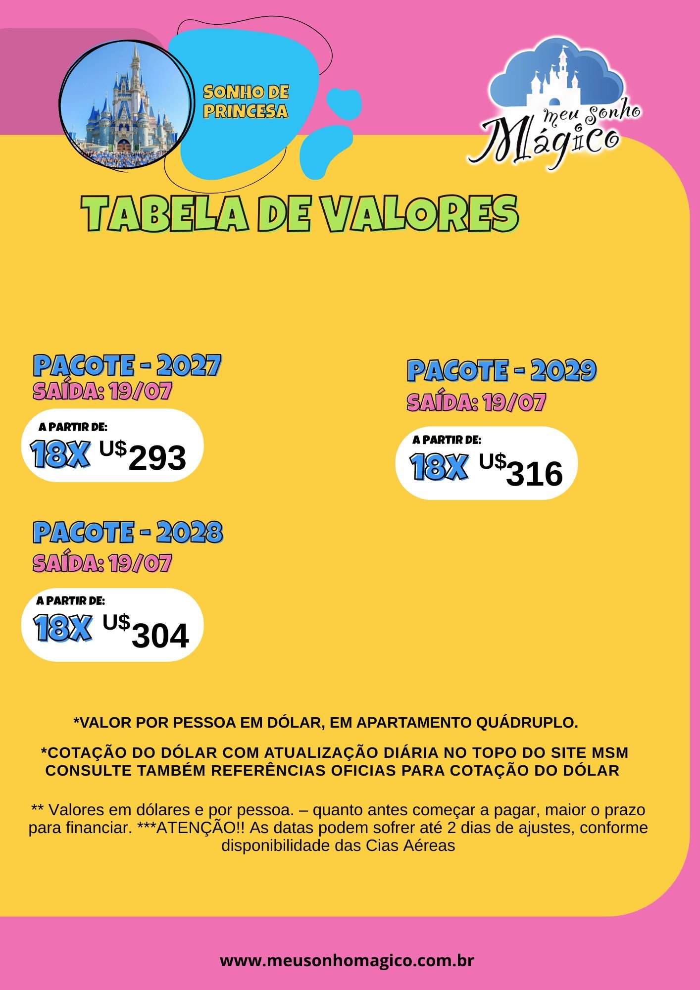 Grupo Sonho de Princesa JULHO MOBILE